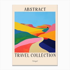 Abstract Travel Collection Poster Portugal 5 Canvas Print