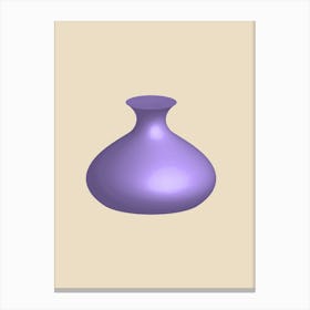 Purple Vase minimalism art Canvas Print