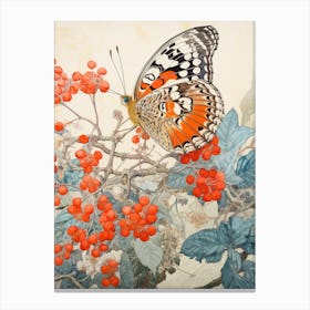 Butterfly Japanese Style Painting 2 Canvas Print