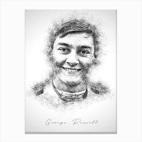 George Russell Driver Sketch 1 Canvas Print