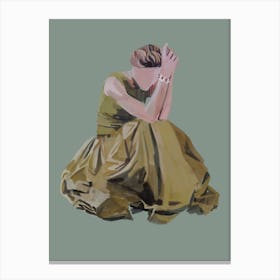 Green gown Canvas Print