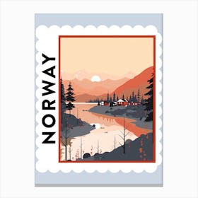 Norway 2 Travel Stamp Poster Canvas Print