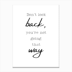 Don T Look Fy Canvas Print