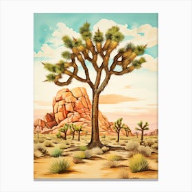 Joshua Tree In Water Color Style (1) Canvas Print