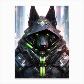 Futuristic Dog Canvas Print