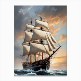 Sailing Ship Painting (19) Canvas Print