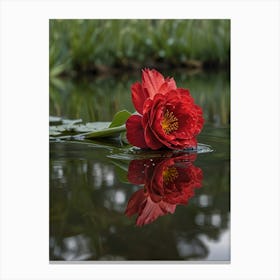 Flower in water 1 Canvas Print