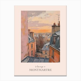 Mornings In Montmartre Rooftops Morning Skyline 4 Canvas Print