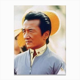 Jackie Chan Retro Collage Movies Canvas Print