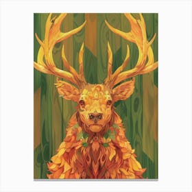 Stag Illustration 1 Canvas Print