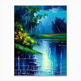 Rain Art Waterscape Impressionism 1 Canvas Print