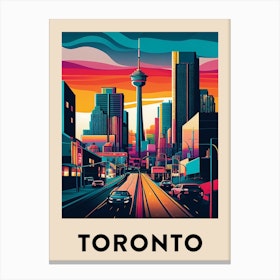 Toronto 2 Vintage Travel Poster Canvas Print