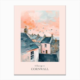 Mornings In Cornwall Rooftops Morning Skyline 4 Canvas Print