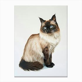 Birman Cat Painting 2 Canvas Print