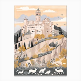 Assisi, Italy Illustration Canvas Print