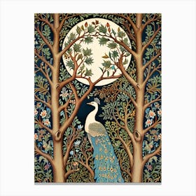 William Morris Peacock In The Forest Canvas Print