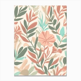 Pastel Floral Pattern 1 Canvas Print