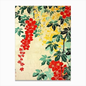 Great Japan  Hokusai Botanical Japanese 14 Canvas Print