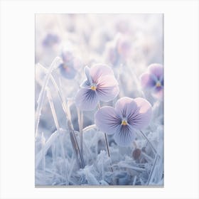 Frosty Botanical Viola 1 Canvas Print