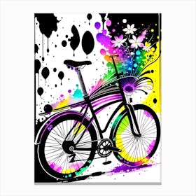 Colorful Bicycle With Flowers 1 Canvas Print