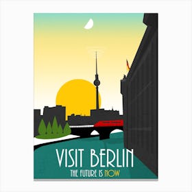 Vintage Berlin Poster Canvas Print