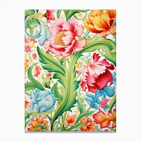 Floral Wallpaper 50 Canvas Print