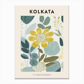 Flower Market Poster Kolkata India Canvas Print