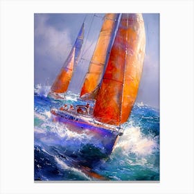 Sailboats In The Ocean 2 sport Canvas Print