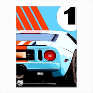 Ford Gt Supercar Gulf Motorsport Gt40 Canvas Print