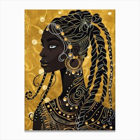 African Woman With Braids 3 Canvas Print