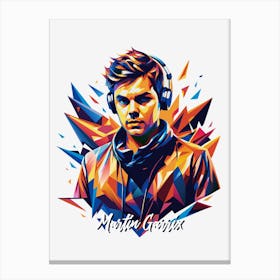 Martin Garrix 02 Portrait Music Icon Style WPAP Pop Art Canvas Print