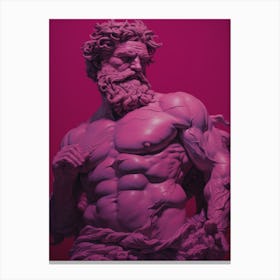  A Drawing Of Poseidon Light Maroon 2 Canvas Print