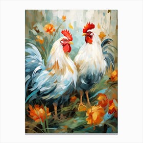Roosters Canvas Print