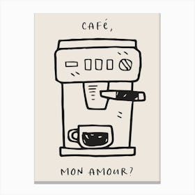 Kitchen Poster: Cafe Mon Amour Canvas Print