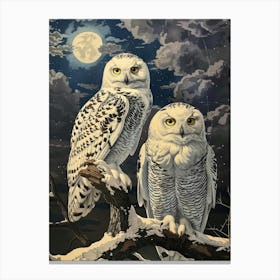 Snowy Owls 6 Canvas Print