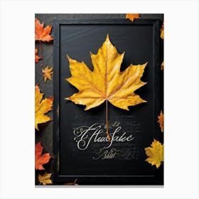 A Maple Leaf Intricately Crafted In Vibrant Yellow And Orange Hues To Showcase Autumns Majesty Re (6) Canvas Print