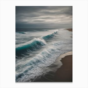 Waves At The Beach Canvas Print