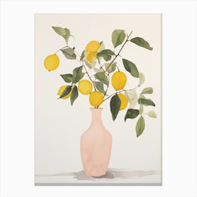 Lemons In A Vase Canvas Print