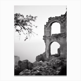 Ravello, Italy, Black And White Photography 2 Canvas Print