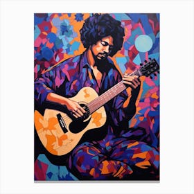 Jimi Hendrix Vintage Psycedellic 10 Canvas Print