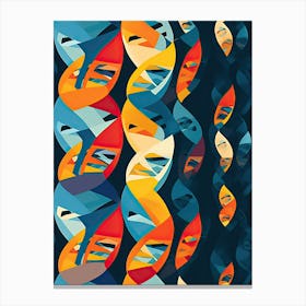 Dna Art Abstract Painting 11 Canvas Print