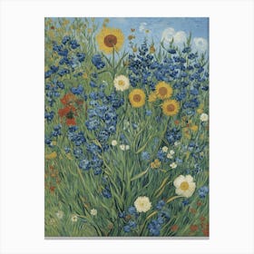 Wild Flowers In The Meadow 1 Canvas Print