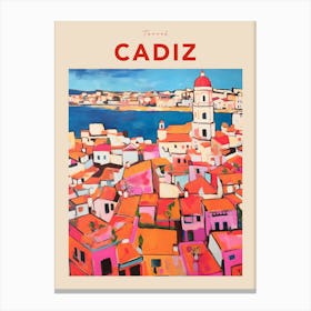 Cadiz Spain 2 Fauvist Travel Poster Canvas Print