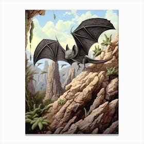 Mexican Free Tailed Bat Painting 2 Canvas Print