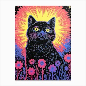 Astral Furflies, Psychedelic Cats series Canvas Print