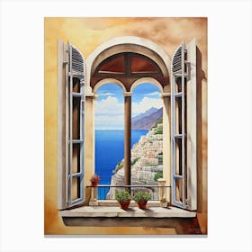 Positano Window Canvas Print