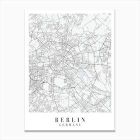 Berlin Germany Street Map Color Minimal Canvas Print