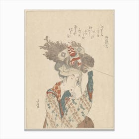 A Comparison Of Genroku Poems And Shells, Katsushika Hokusai 12 Canvas Print