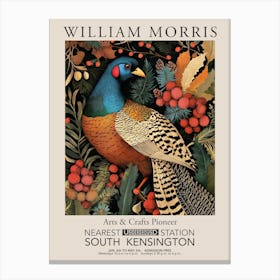 William Morris Prints Pheasant Christmas Gift Winter Vintage Canvas Print