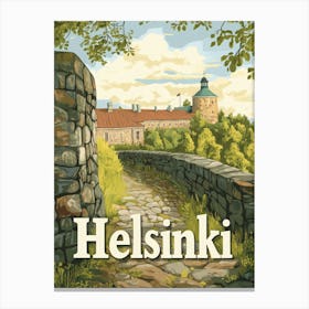 Aihrgdesign A Mid Century Modern Travel Poster For Helsinki Canvas Print